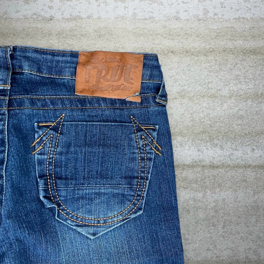 Vintage Y2K True Religion Skater Jeans 28x31 Slim Fit Dark Wash Made USA Denim - Picture 3 of 4
